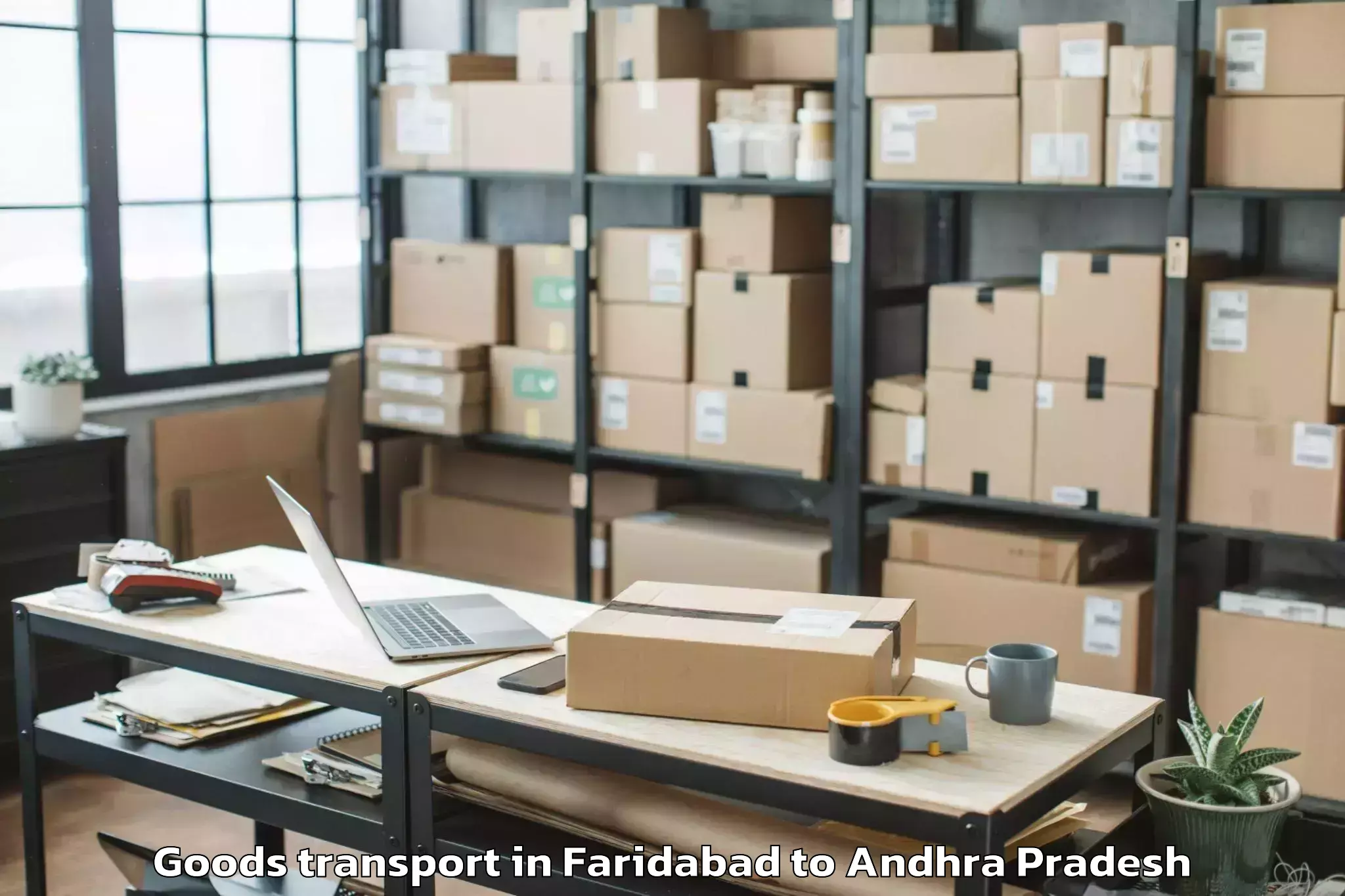 Book Faridabad to Ongole Goods Transport Online